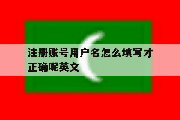 注册账号用户名怎么填写才正确呢英文的简单介绍