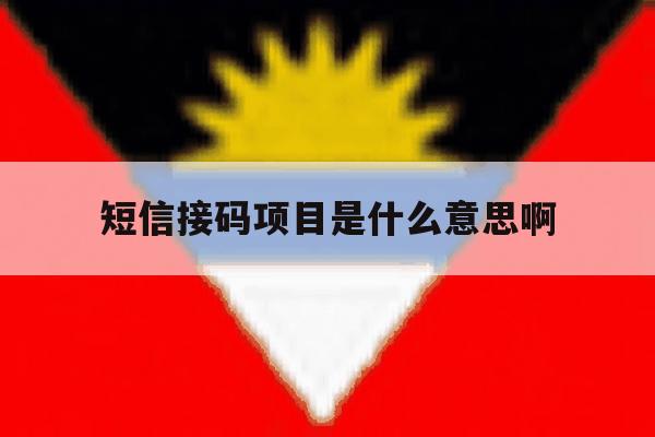 短信接码项目是什么意思啊 短信接码项目是什么意思啊