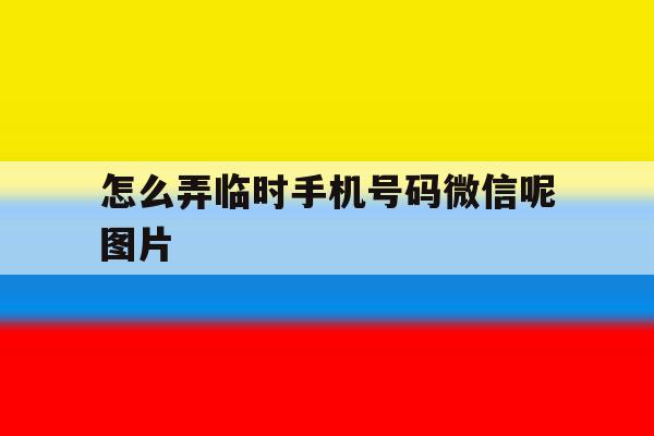 怎么弄临时手机号码微信呢图片 怎么弄临时手机号码微信呢图片