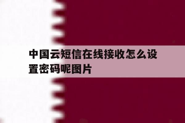 中国云短信在线接收怎么设置密码呢图片的简单介绍 中国云短信在线接收怎么设置密码呢图片的简单介绍