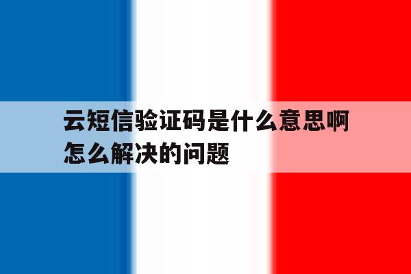 关于云短信验证码是什么意思啊怎么解决的问题的信息 关于云短信验证码是什么意思啊怎么解决的问题的信息