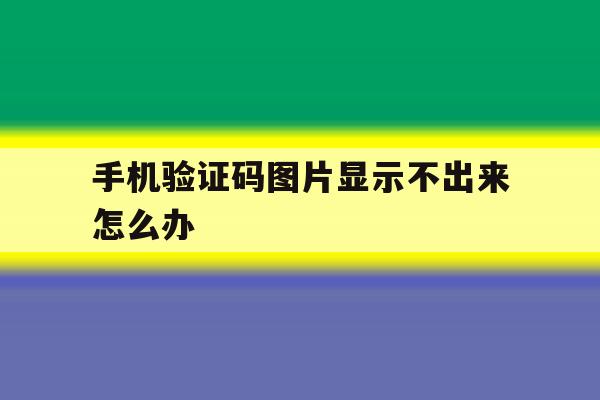 手机验证码图片显示不出来怎么办 手机验证码图片显示不出来怎么办