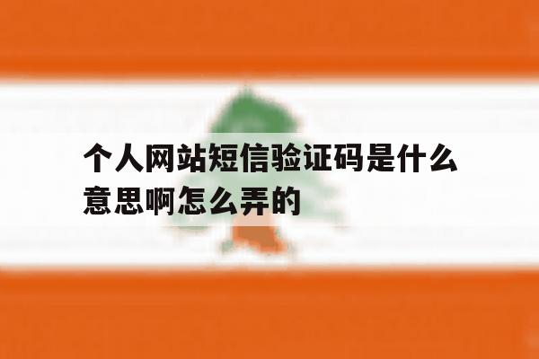 个人网站短信验证码是什么意思啊怎么弄的 个人网站短信验证码是什么意思啊怎么弄的