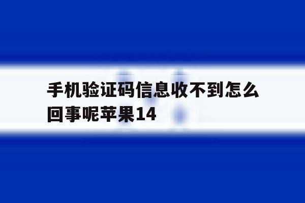 包含手机验证码信息收不到怎么回事呢苹果14的词条 包含手机验证码信息收不到怎么回事呢苹果14的词条
