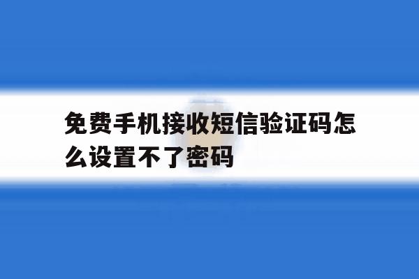 免费手机接收短信验证码怎么设置不了密码 免费手机接收短信验证码怎么设置不了密码