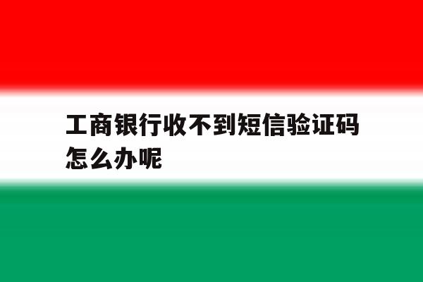 工商银行收不到短信验证码怎么办呢 工商银行收不到短信验证码怎么办呢