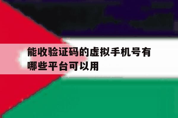 能收验证码的虚拟手机号有哪些平台可以用 能收验证码的虚拟手机号有哪些平台可以用