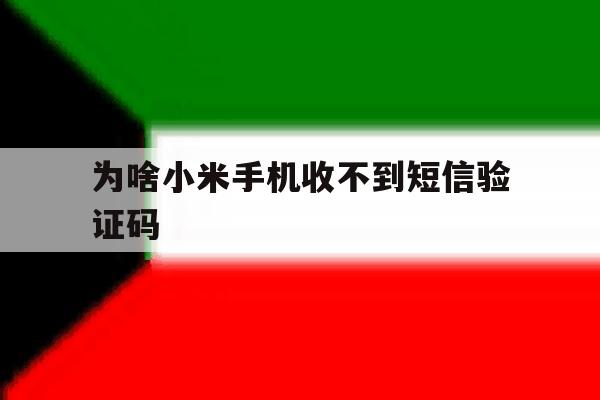 为啥小米手机收不到短信验证码 为啥小米手机收不到短信验证码