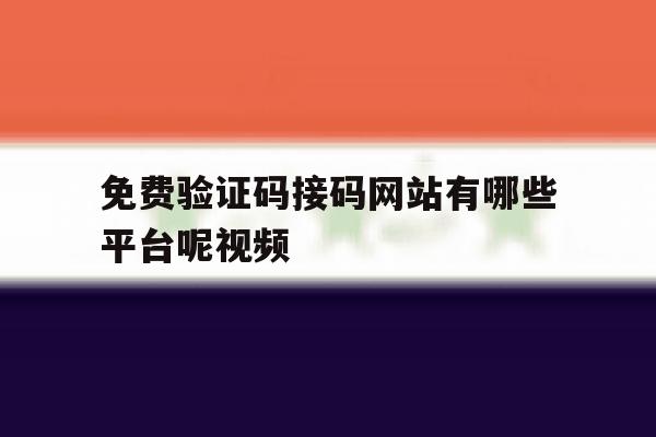免费验证码接码网站有哪些平台呢视频 免费验证码接码网站有哪些平台呢视频