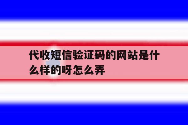 代收短信验证码的网站是什么样的呀怎么弄 代收短信验证码的网站是什么样的呀怎么弄