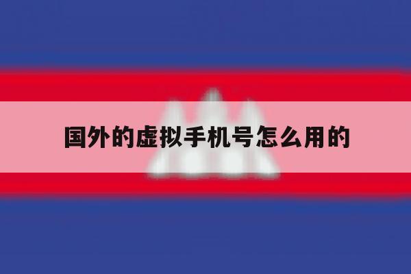 国外的虚拟手机号怎么用的 国外的虚拟手机号怎么用的