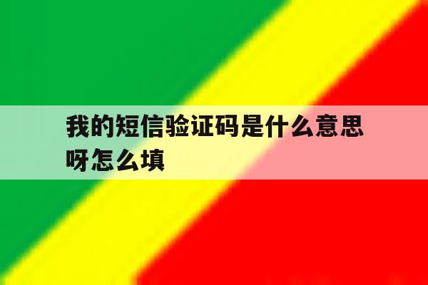 我的短信验证码是什么意思呀怎么填 我的短信验证码是什么意思呀怎么填