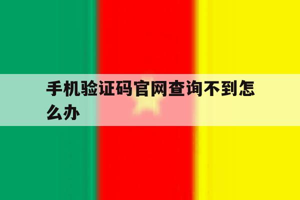 手机验证码官网查询不到怎么办 手机验证码官网查询不到怎么办