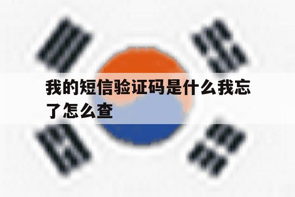 我的短信验证码是什么我忘了怎么查 我的短信验证码是什么我忘了怎么查