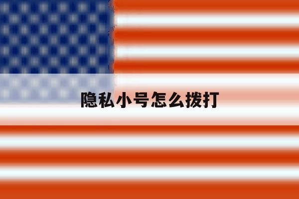 隐私小号怎么拨打 隐私小号怎么拨打