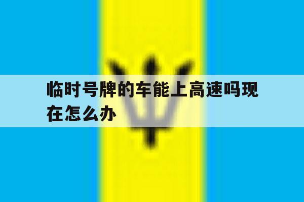 临时号牌的车能上高速吗现在怎么办 临时号牌的车能上高速吗现在怎么办