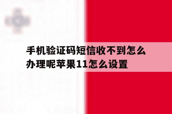手机验证码短信收不到怎么办理呢苹果11怎么设置的简单介绍 手机验证码短信收不到怎么办理呢苹果11怎么设置的简单介绍
